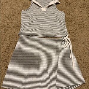 Kirious Striped Top and Skirt Set